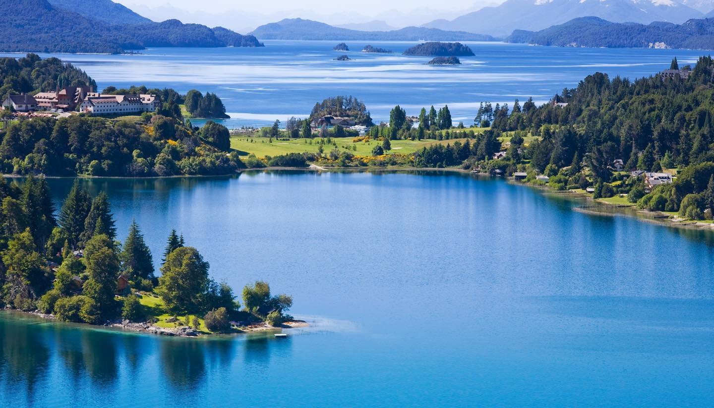 Overhead view of San Carlos de Bariloche, Argentina