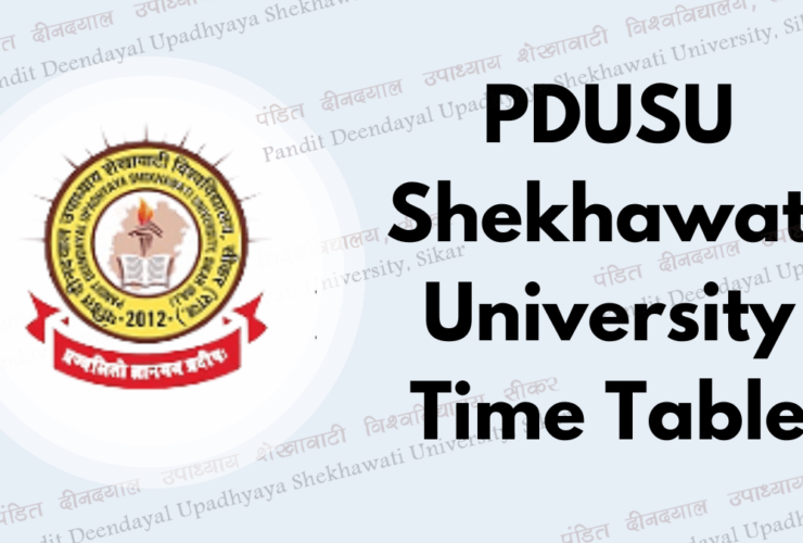 PDUSU Shekhawati University Time Table